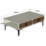 Hanah Home Samba Mesa de Centro Nogal y Crema